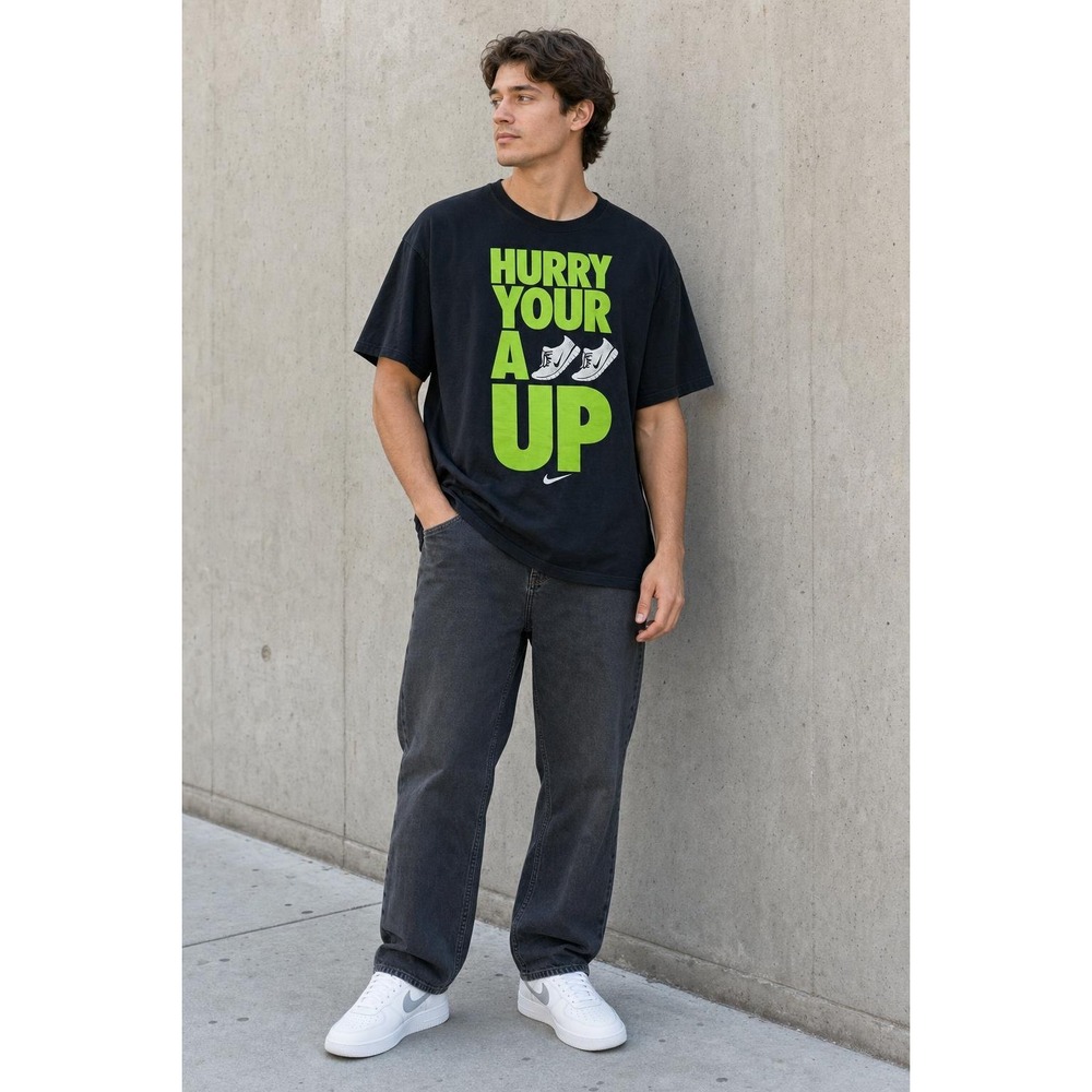 Nike Graphic T-Shirt Men's XXL Hurry Your A Up Sneakerhead Streetwear Running